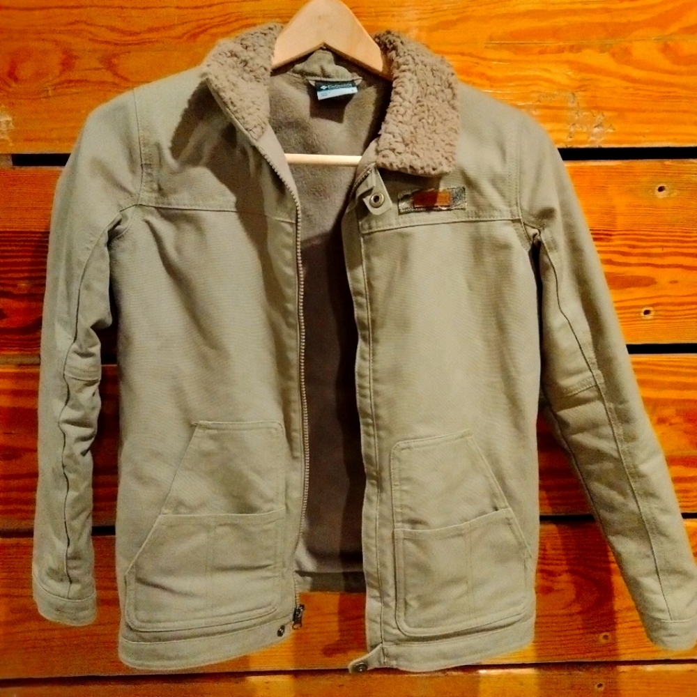 Boys Columbia Canvas and Fleece Jacket